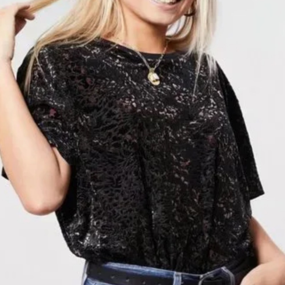 Free people cheetah tshirt